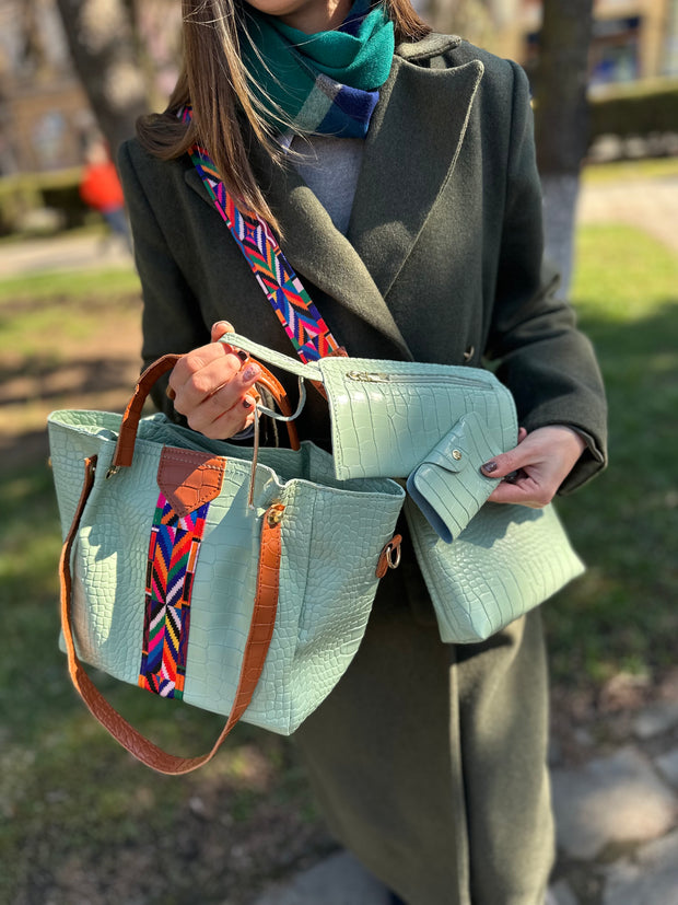 Set genti verzi crocodil 4 in 1 Katia