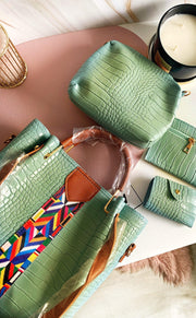 Set genti verzi crocodil 4 in 1 Katia