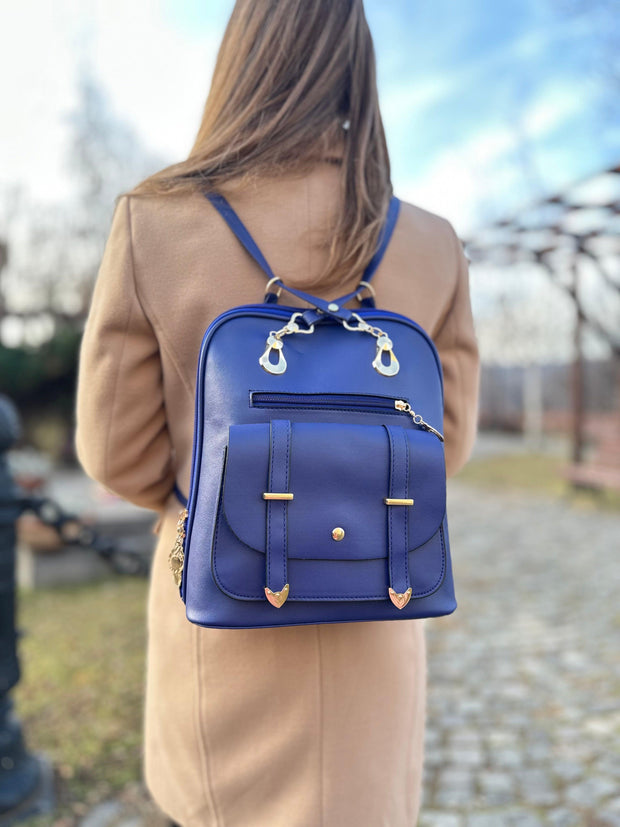 Rucsac albastru Harmony + Ursulet
