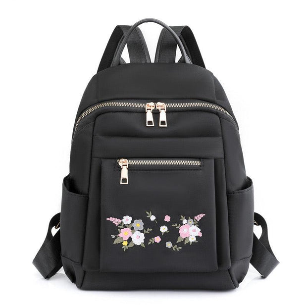 Rucsac negru cu flori Bloom