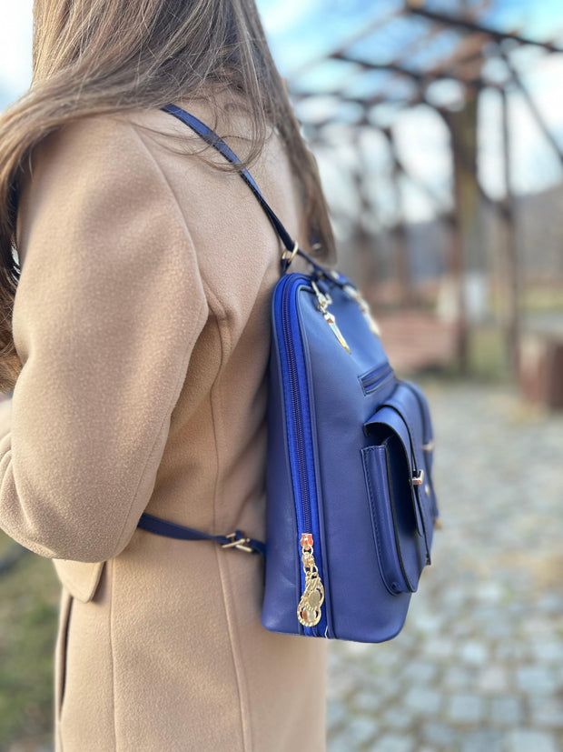 Rucsac albastru Harmony + Ursulet
