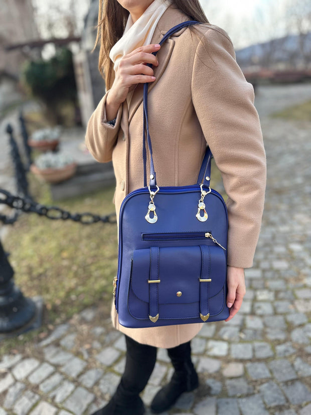 Rucsac albastru Harmony + Ursulet