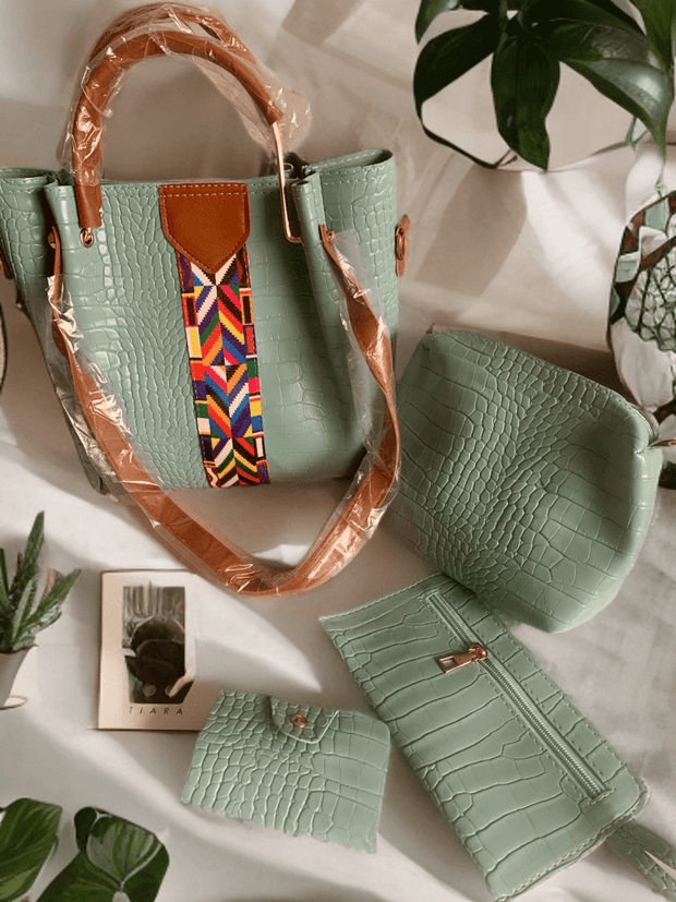 Set genti verzi crocodil 4 in 1 Katia