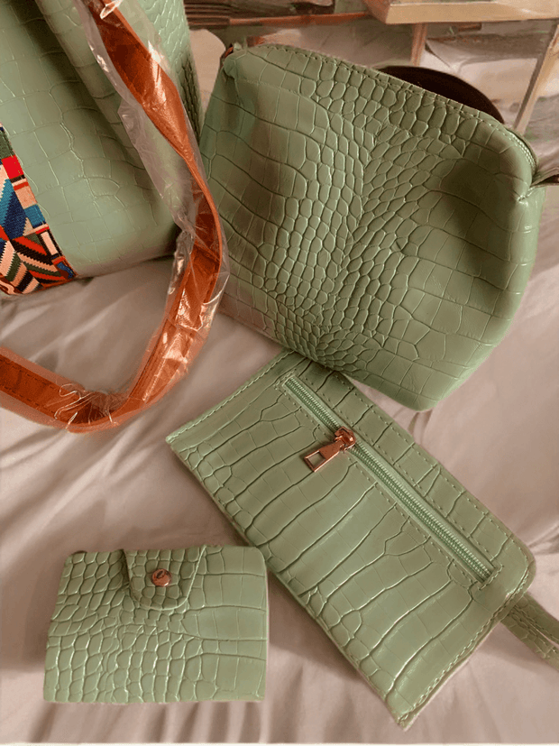 Set genti verzi crocodil 4 in 1 Katia