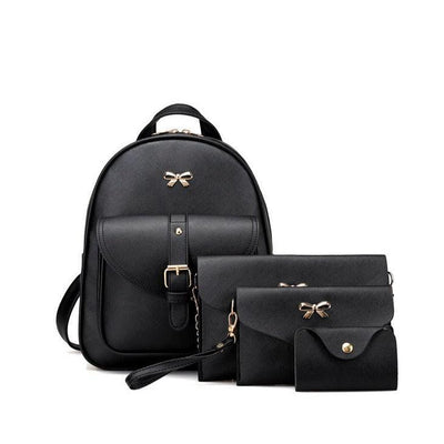 Rucsac negru fundita 4 in 1 Nelly - TIARA CONCEPT STORE