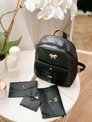 Rucsac negru fundita 4 in 1 Nelly - TIARA CONCEPT STORE